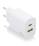 Aisens Cargador 20W - 1xUSB-C PD3.0 - 1xUSB-A QC3.0 - Color Blanco