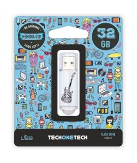 TechOneTech Be Original Crazy Black Guitar Memoria USB 2.0 32GB (Pendrive)