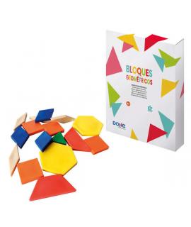 Dohe Bloques Geometricos - 250 Piezas - Material Ideal para Identificacion y Composicion de Figuras - Recomendado para Primaria