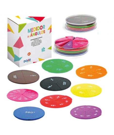 Dohe Medidores de Angulos - Plantillas de Angulos de 30º, 45º, 60º y 90º - Colores Diferentes - Ideal para Construir, Comparar y