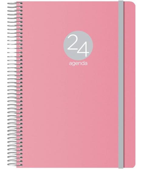 Dohe Menphis Agenda Anual - Dia Pagina - Cubierta de Plastico - Sabado y Domingo misma Pagina - Cierre con Goma Elastica - Tamañ