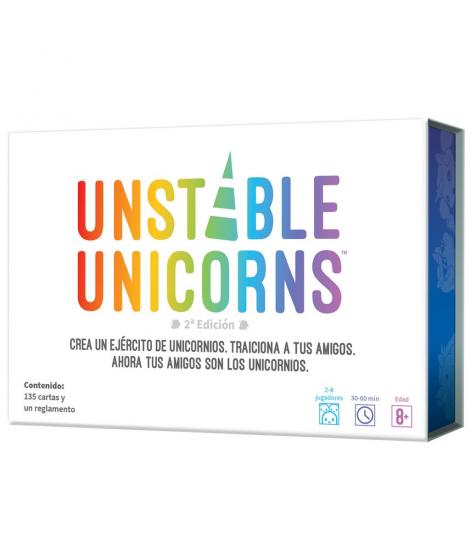 Unstable Unicorns Juego de Cartas - Tematica Fantasia - De 2 a 8 Jugadores - A partir de 8 Años - Duracion 30-60min. aprox.