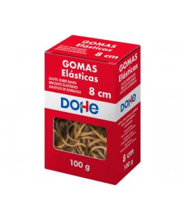 Dohe Gomas de Borrar - Longitud 8cm - Fabricadas en Latex de Gran Resistencia y Elasticidad - Caja de 100gr