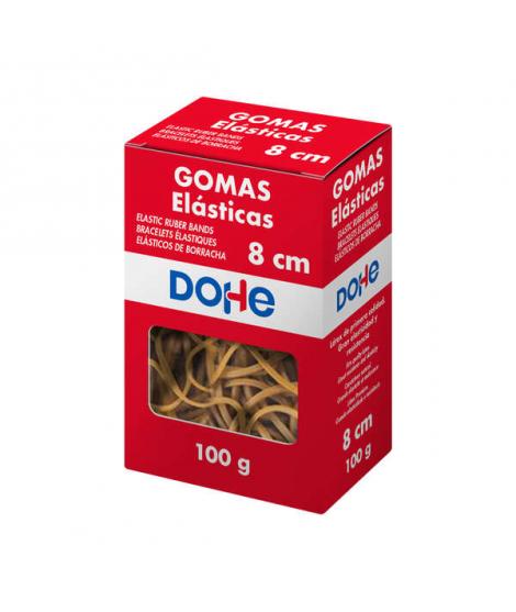 Dohe Gomas de Borrar - Longitud 8cm - Fabricadas en Latex de Gran Resistencia y Elasticidad - Caja de 100gr