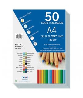 Dohe Cartulinas de Colores de 180 G/M2 - Tamaño A4 - PH Neutro - Libres de Cloro Elemental - Colorantes Biodegradables