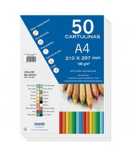 Dohe Cartulinas de Colores de 180 G/M2 - Tamaño A4 - PH Neutro - Libres de Cloro Elemental - Colorantes Biodegradables