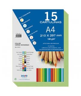 Dohe Cartulinas A4 - 15 Hojas - Ideal para Manualidades y Proyectos Escolares