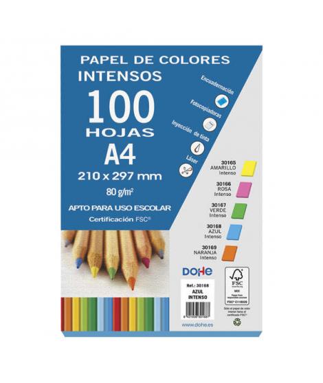 Dohe Papel Multifuncion de 80g - Apto para Fotocopiadoras, Impresoras Laser y Chorro de Tinta - Color Azul