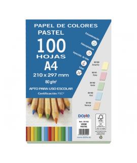 Dohe Papel Multifuncion Color Pastel - 80g - Apto para Fotocopiadoras e Impresoras - Ideal para Uso Escolar