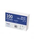 Dohe Fichas de Cartulina Offset Blanca - 180g - Rayadas - Paquete de 100 Fichas