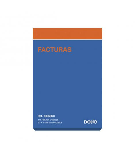 Dohe Talonarios Preimpresos a Dos Tintas en Papel Autocopiativo - 100 Hojas - Cuarto Natural - Duplicado