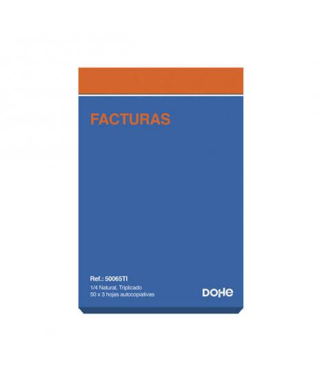 Dohe Talonarios Preimpresos a Dos Tintas en Papel Autocopiativo - 150 Hojas - Cuarto Natural - Triplicado