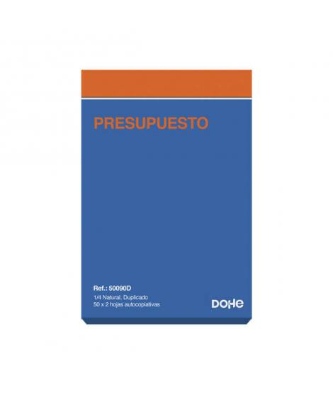 Dohe Talonarios Preimpresos a Dos Tintas en Papel Autocopiativo - 100 Hojas - Cuarto Natural - Duplicado