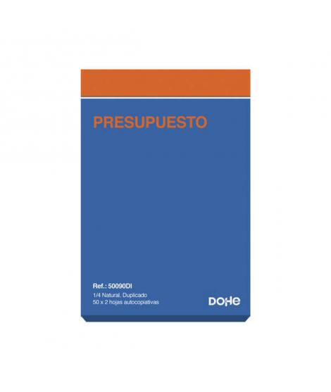 Dohe Talonarios Preimpresos a Dos Tintas en Papel Autocopiativo - 100 Hojas - Cuarto Natural - Duplicado