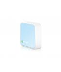 TP-Link Router inalambrico Nano N 300Mbps - 1 EP ETH - 1 EP Micro USB -Antena Interna - Color Blanco/Azul