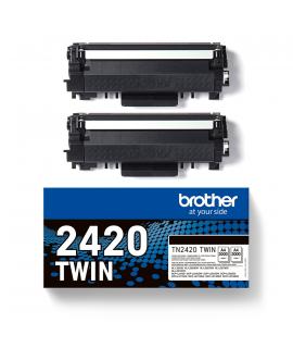 Brother TN2420 Negro Pack de 2 Cartuchos de Toner Originales - TN2420TWIN