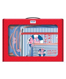 Dohe Pack Mochila, Carpeta y Portatodo Pink Panther - Maletin Regalo 365x515x105mm - Carpeta A4 Recambio, Mochila 3 Compartiment