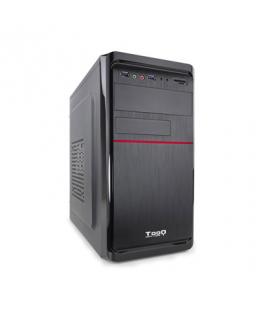 Tooq Caja Mini Torre Micro ATX - Fuente de Alimentacion 500W - 4x HDD3,5 + 1x SDD2,5 + 1x HDD5.25 - 2x USB 3.0, SD y Micro SD - 
