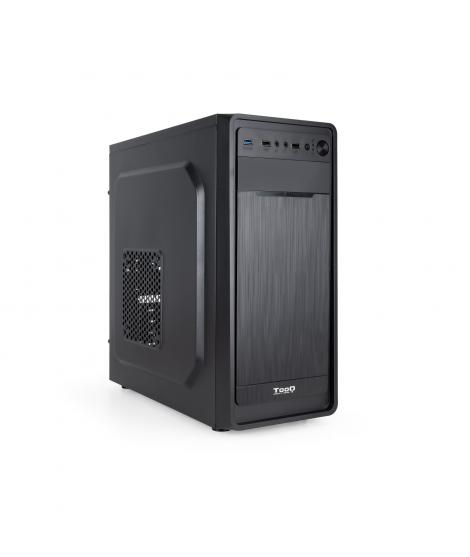 Tooq Caja Semitorre ATX/MicroATX/Mini-ITX - Tamaño Disco Soportado 3.5", 2.5" - USB3.0, 2.0, Audio HD - Ventilador 120mm Incluid