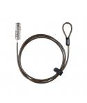 Tooq Cable Seguridad Nano 2.5x6mm Combinacion Portatil - Color Gris