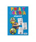 Dohe Libro de Colorear Playmobil Police - Cubierta de Cartulina de 350gr - Interior de 30 Hojas en Papel de 120gr - Ideal para L