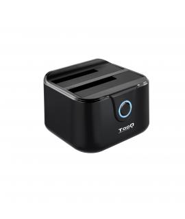 Tooq Docking Station USB 3.0 - HDD/SSD 2.5", 3.5" SATA I,II,III - Boton de Clonacion - Copia de Seguridad - Color Negro