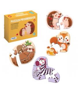 Dohe Puzzle Progresivo para Niños - Doble Capa de Carton - Capa Intermedia de Contrachapado - Estimula Imaginacion y Razonamient