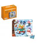 Dohe Puzzle Infantil de 20 Piezas - Tematica La Nieve - Fabricado en Doble Capa de Carton - Capa Intermedia de Contrachapado - E