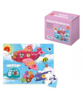 Dohe Puzzle Educativo Infantil - 24 Piezas - Doble Capa de Carton y Contrachapado - Estimula la Imaginacion y el Razonamiento - 