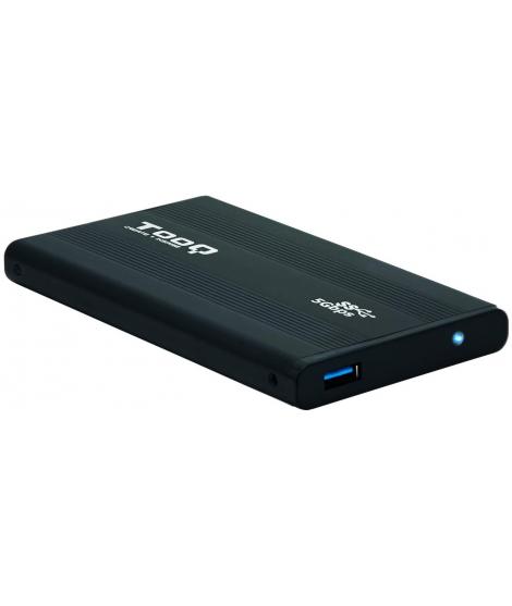 Tooq Carcasa Externa HDD/SDD 2.5" hasta 9,5mm SATA USB 3.0 - Color Negro