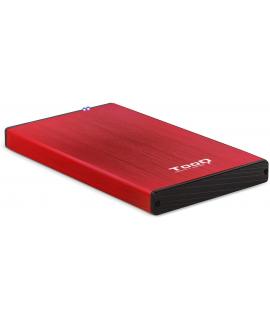 Tooq Carcasa Externa HDD/SDD 2.5" hasta 9,5mm SATA USB 3.0 - Color Rojo