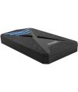 Tooq Carcasa Externa Gaming HDD/SDD 2.5" hasta 9.5mm SATA USB 3.0/3.1 Gen 1 - Iluminacion LED Azul - Sin Tornillos - Color Negro