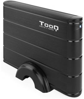 Tooq Carcasa Externa HDD 3.5" SATA USB 3.0 con Soporte - Color Negro