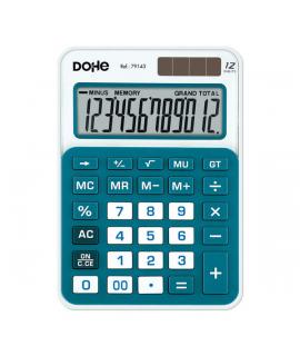 Dohe Calculadora Electronica de 12 Digitos - Alimentacion Solar y a Pilas - 4 Teclas de Memoria - Apagado Automatico - Teclas de