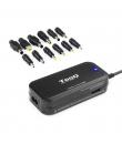 Tooq Cargador Universal para Portatil 90W - USB - 12 Adaptadores - Voltaje 15-24V