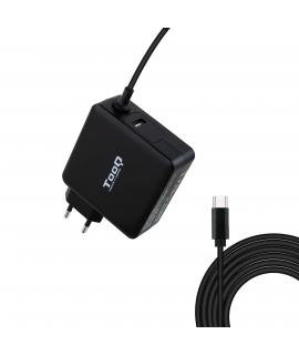 Tooq Cargador Universal para Portatil 65W USB-C - Compatible con PD - Cable de 1.80m