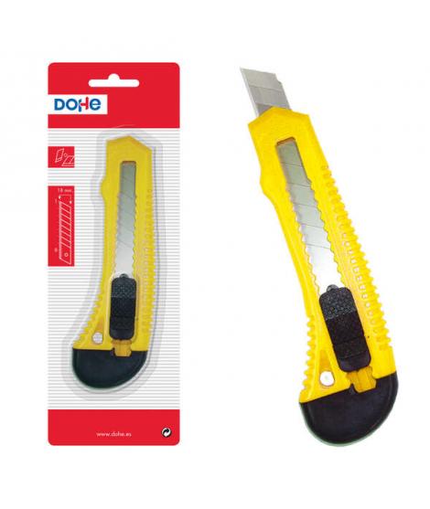 Dohe Cutter Resistente de Plastico - Cuchillas de Acero Tronzables - Sistema de Bloqueo de Cuchilla - Guia de Plastico