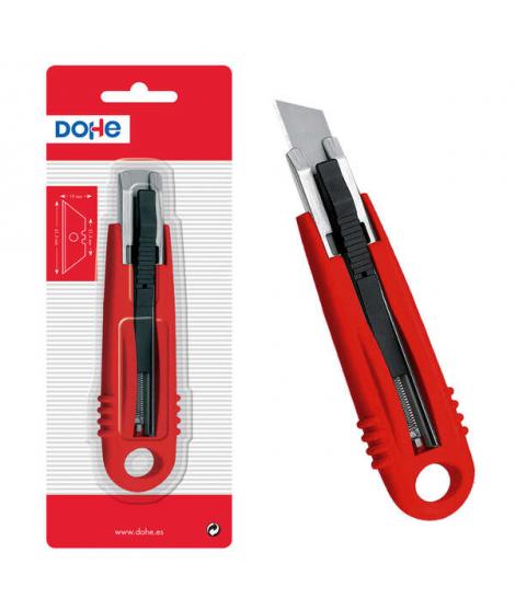 Dohe Cutter Retractil de Plastico - Guia Metalica - Sistema de Seguridad - 150mm de Longitud