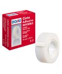 Dohe Cinta Adhesiva Invisible de Polipropileno 19mmx33m - Alta Resistencia y Potente Adhesivo - Aptas para todo Tipo de Aplicaci