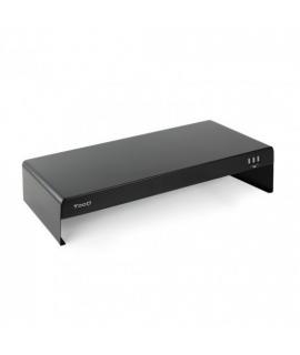 Tooq Soporte Elevador para Monitor o Portatil - 3x USB 2.0 - Peso Max. 20kg - Color Negro