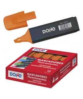 Dohe Marcadores Fluorescentes - Punta Biselada de 1-5mm - Clip en la Capucha - Apto para Todo Tipo de Papel - Color Naranja