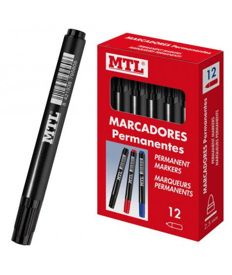 Dohe Marcadores Permanentes - Punta Conica de 2mm - Tinta Resistente al Agua y Secado Rapido - Cuerpo de Plastico - Clip en la C