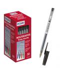 Dohe Boligrafos de Tinta a Base de Aceite - Punta de Bola Metalica de 1mm - Trazo de 0.4mm - Cuerpo Transparente y Capucha Venti