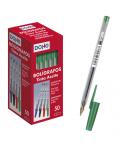 Dohe Boligrafos de Tinta a Base de Aceite - Punta de Bola Metalica de 1mm - Trazo de 0.4mm - Cuerpo Transparente con Capucha Ven