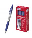 Dohe Boligrafos Retractiles de Tinta a Base de Aceite - Punta Bola de 1mm - Trazo de 0.4mm - Cuerpo Transparente con Grip de Cau