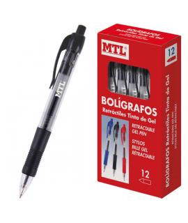 Dohe Boligrafos Retractiles de Tinta de Gel Permanente - Punta de 0.7mm - Trazo de 0.4mm - Resistente al Agua - Cuerpo de Plasti