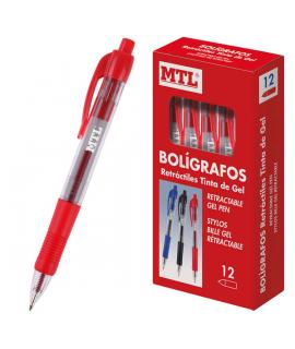 Dohe Boligrafos Retractiles de Tinta de Gel Permanente - Punta Bola de 0.7mm - Resistente al Agua - Cuerpo de Plastico - Grip de