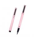 Dohe Boligrafos Elegantes de Metal Ligero - Cuerpo Ovalado en Rosa - Ergonomicos y Deslizamiento Perfecto - Capucha con Clip a J