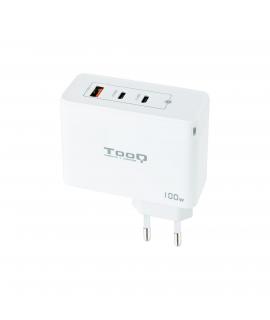 Tooq Cargador de Pared Gan 2xUSB-C/PD + USB-A/QC 100W