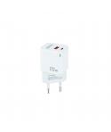 Tooq Cargador de Pared USB-CPD + USB-AQC 20W - Color Blanco